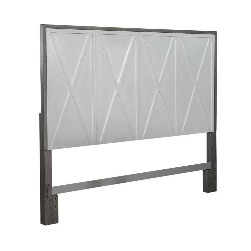 King Panel Headboard Contemporary White. Picture 1