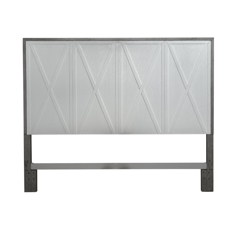 King Panel Headboard Contemporary White. Picture 3