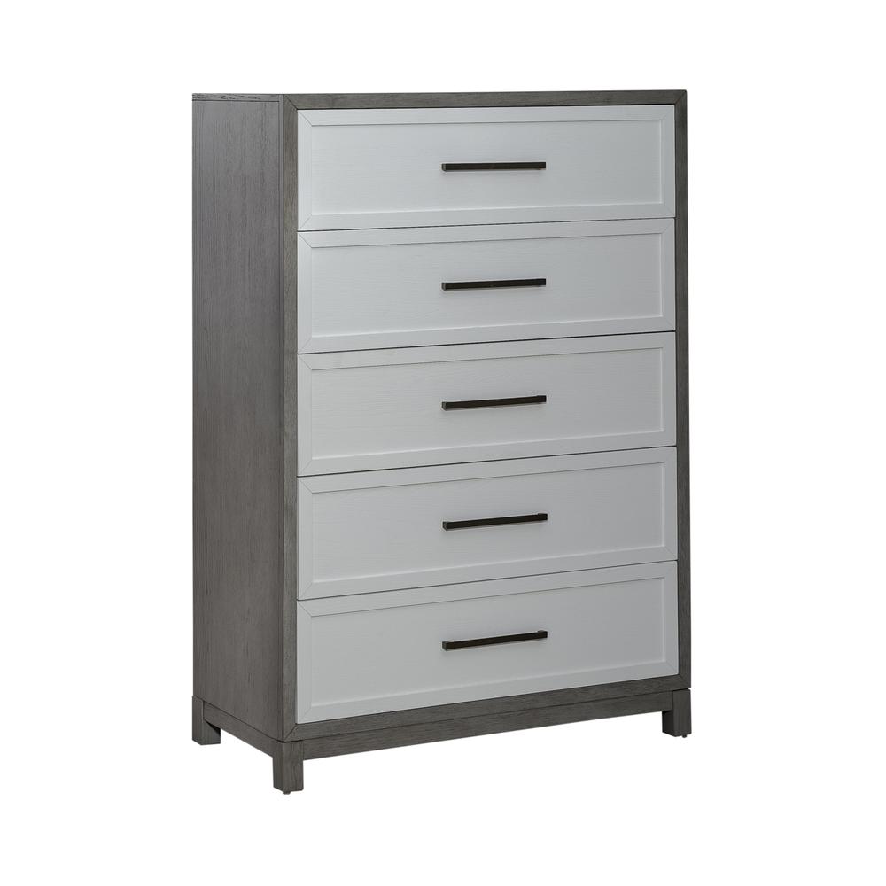 Palmetto Heights 5 Drawer Chest in Shell White and Driftwood Finish. Picture 10