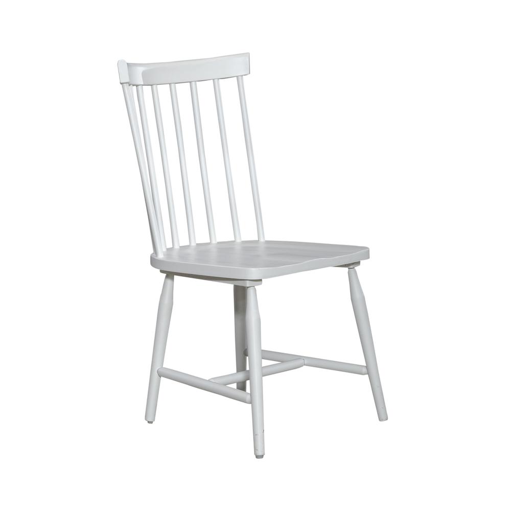 Spindle Back Side Chair (RTA) - Set of 2 Contemporary White. Picture 3