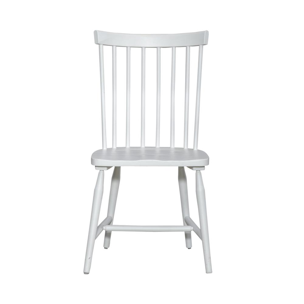 Spindle Back Side Chair (RTA) - Set of 2 Contemporary White. Picture 4