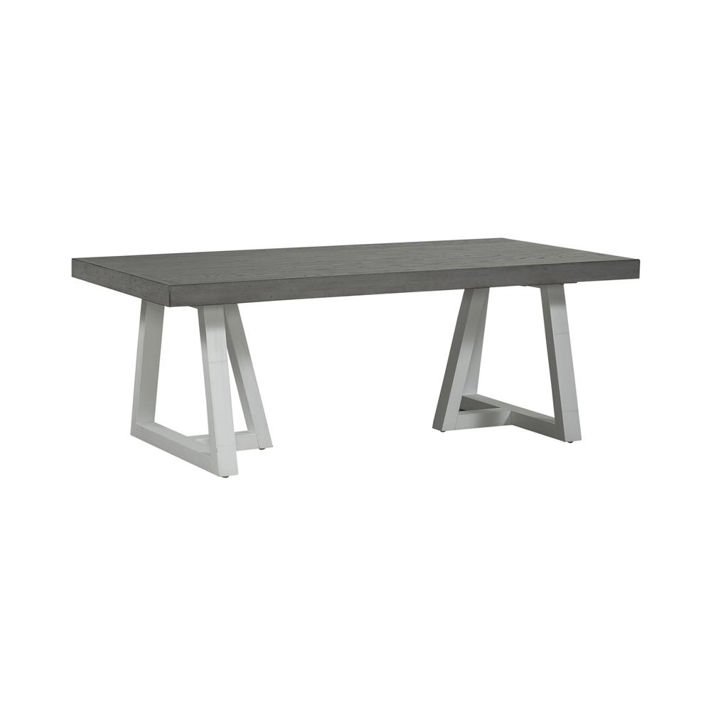 Rectangular Cocktail Table Contemporary White. Picture 1