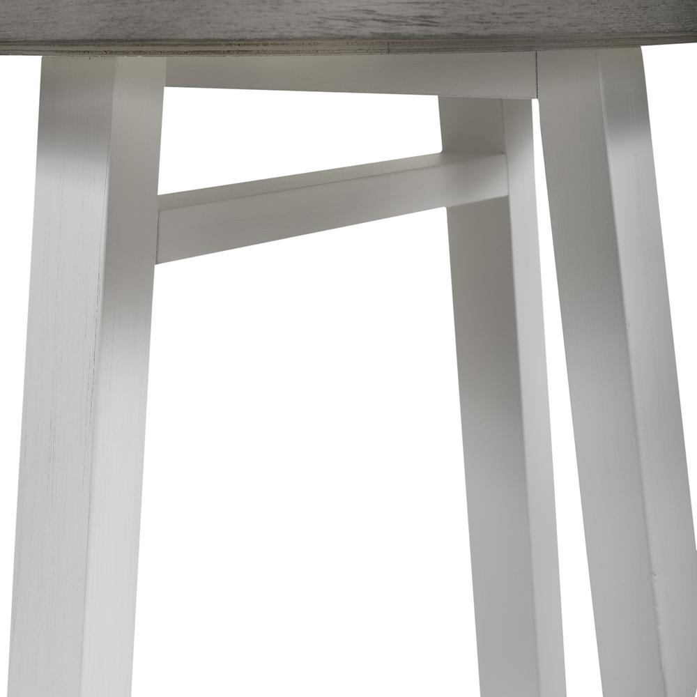 Round End Table Contemporary White. Picture 7