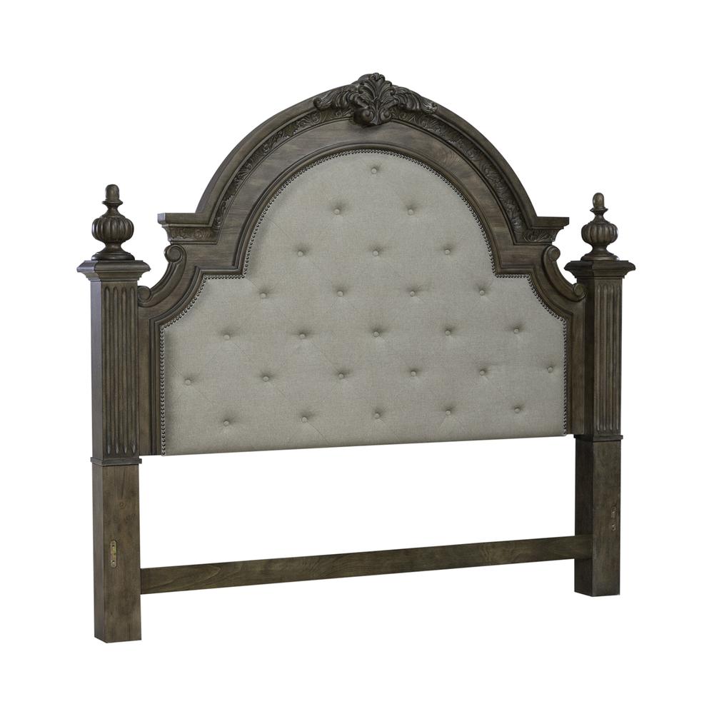 King Uph Poster Headboard Traditional Brown. Picture 1