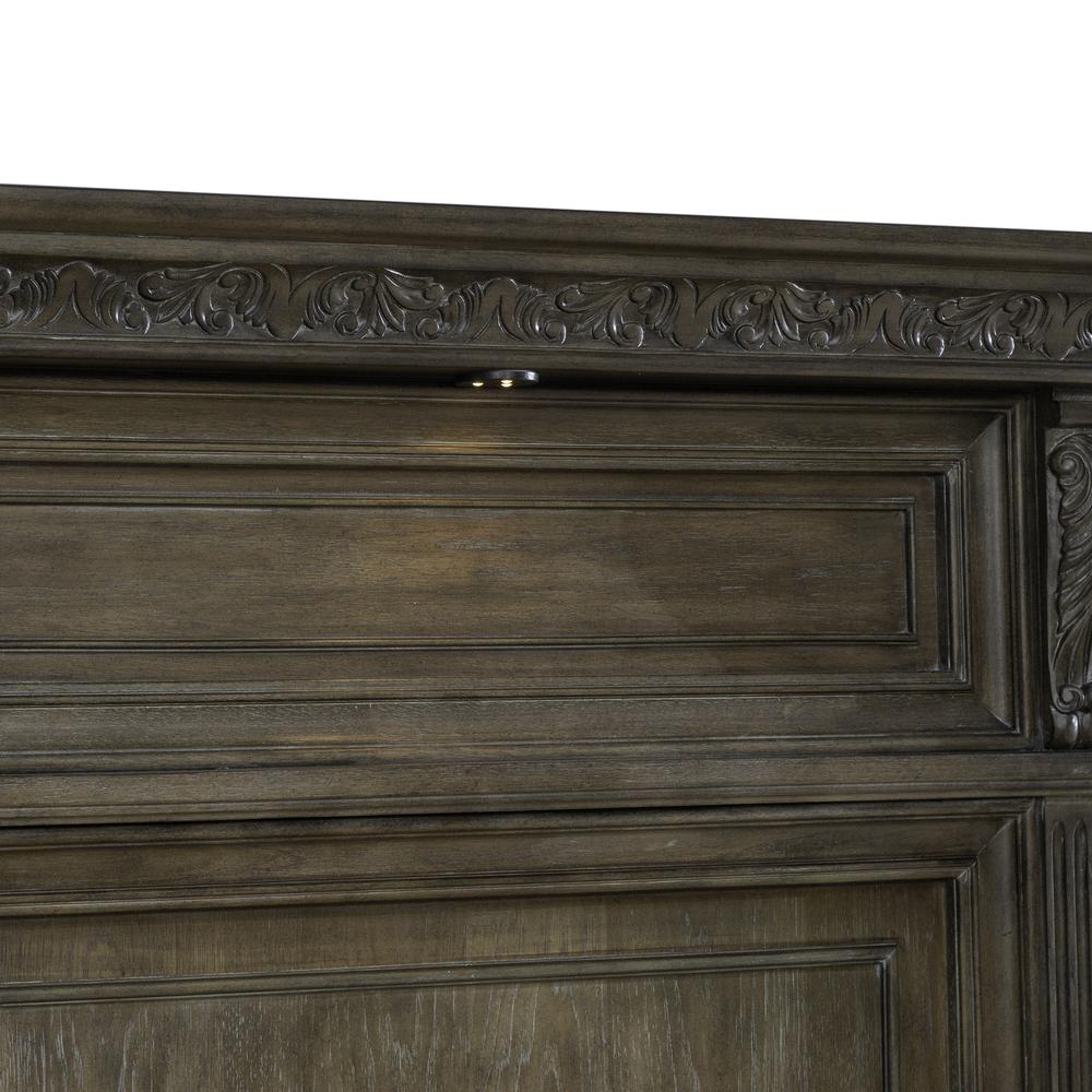 King Panel Headboard Traditional Brown. Picture 6