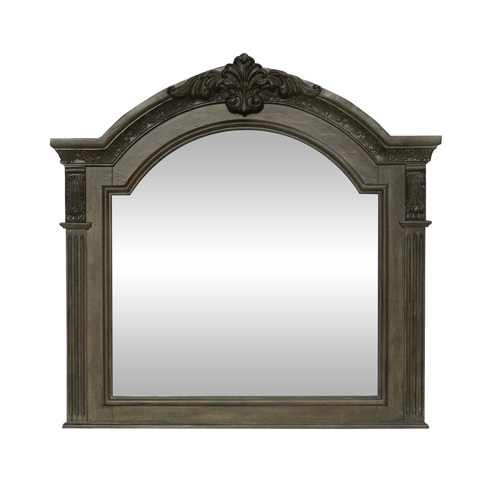 Arched Mirror Traditional Brown. Picture 3
