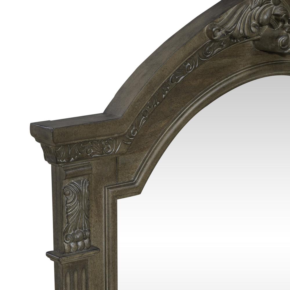 Arched Mirror Traditional Brown. Picture 6