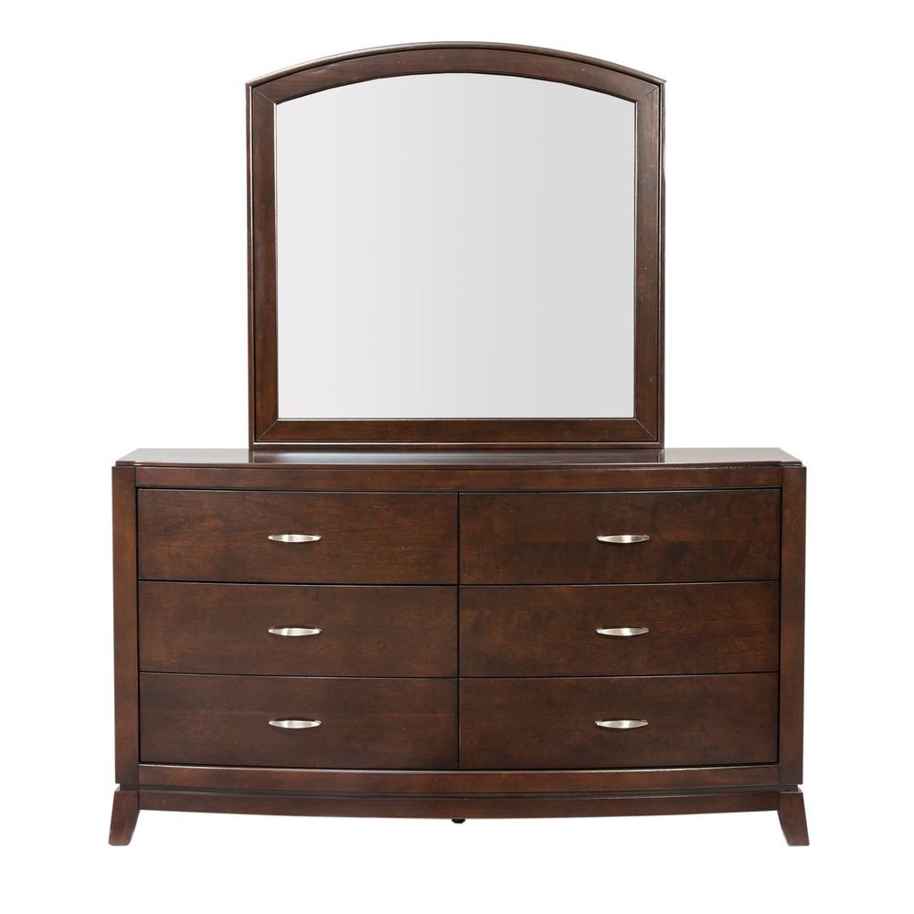 Avalon Dresser & Mirror, W64 x D19 x H76, Dark Brown. Picture 2