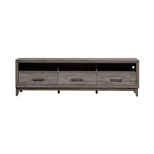 Contemporary TV Console in Driftwood Gray Finish. Picture 2