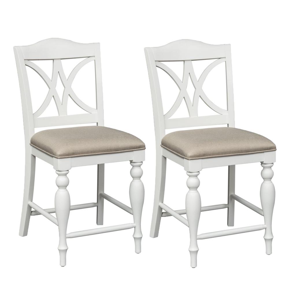 Slat Back Counter Chair (RTA)-Set of 2. Picture 1