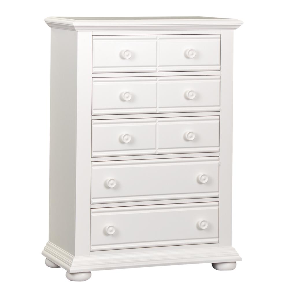 Liberty 5 Drawer Chest, White. Picture 1