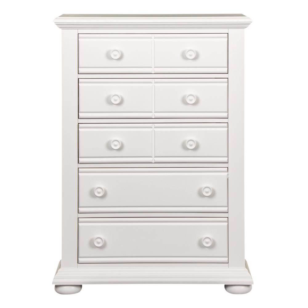 Liberty 5 Drawer Chest, White. Picture 3