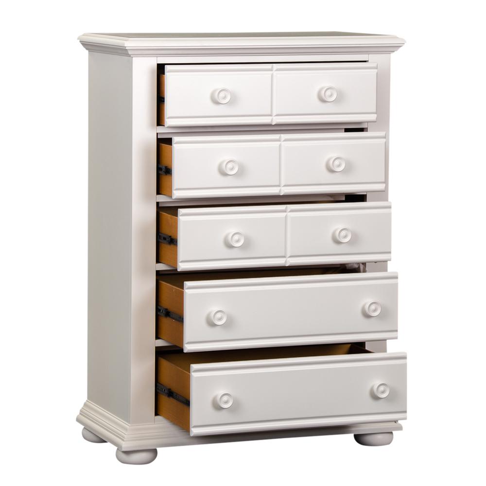 Liberty 5 Drawer Chest, White. Picture 6