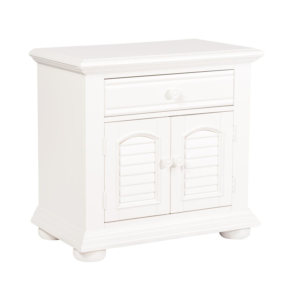 Night Stand, Oyster White Finish. Picture 1