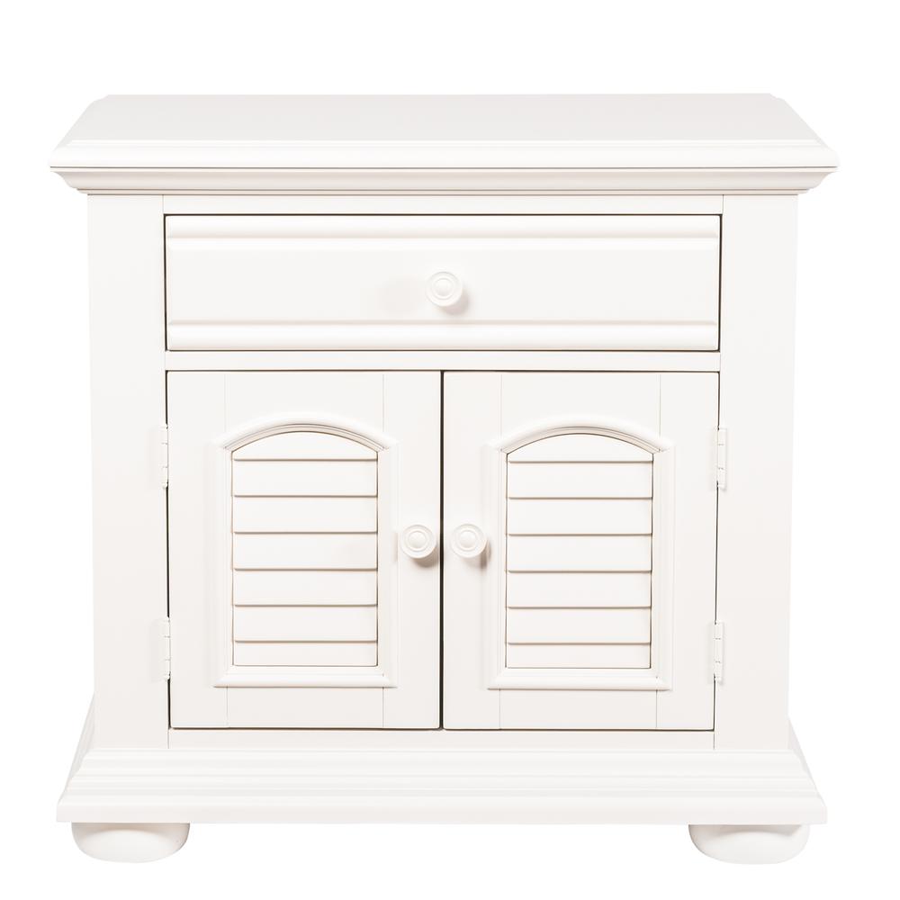 Night Stand, Oyster White Finish. Picture 3