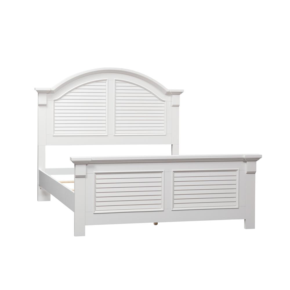 King Panel Bed (607-BR-KPB), Oyster White Finish. Picture 1