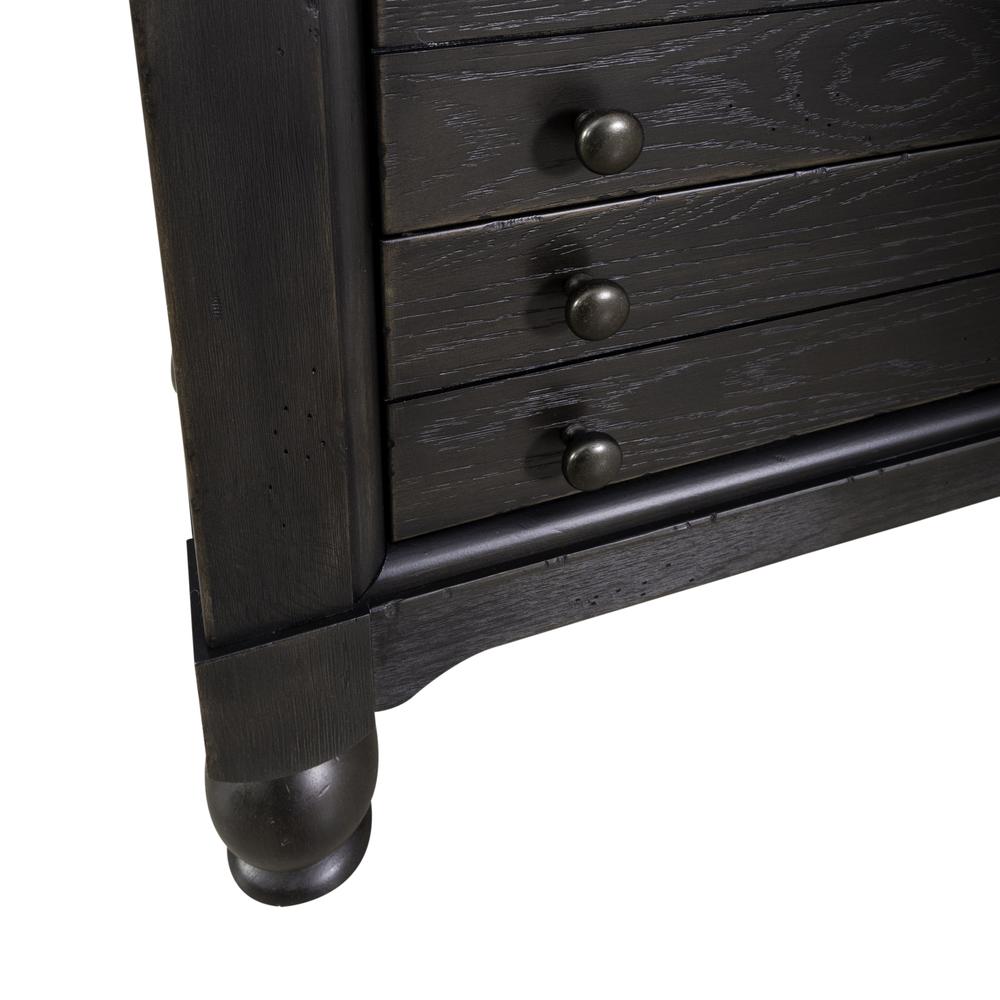 Bedside Chest w/ Charging Station - Black Traditional Multi. Picture 15