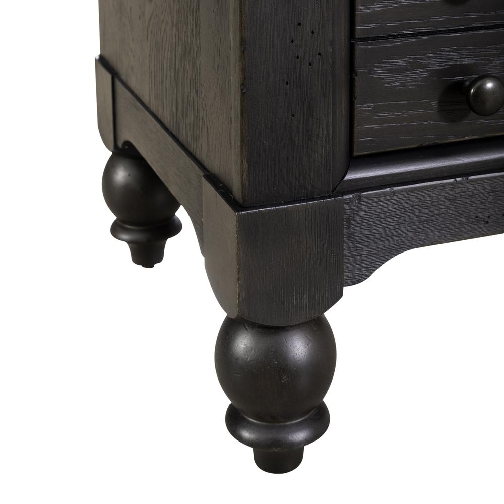 Bedside Chest w/ Charging Station - Black Traditional Multi. Picture 16