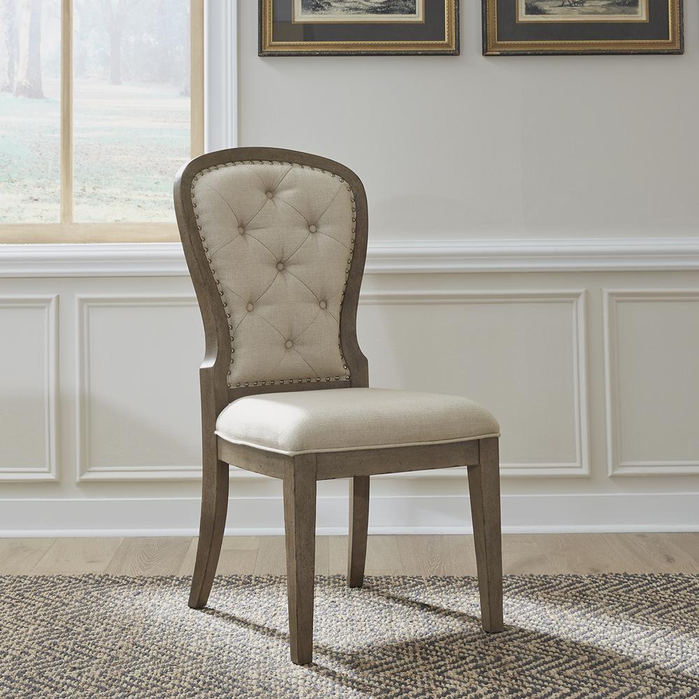Uph Tufted Back Side Chair - Set of 2 Traditional Multi. Picture 2