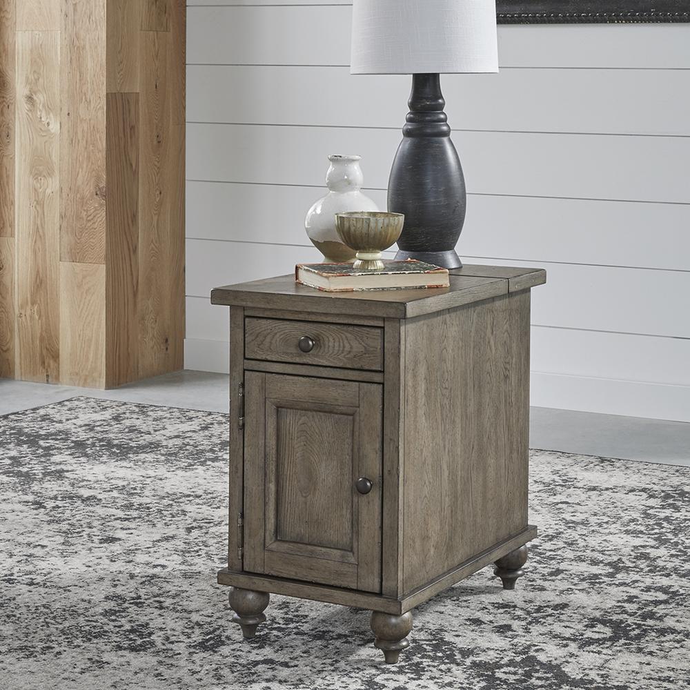 Liberty Furniture Americana Farmhouse Chair Side Table - Dusty Taupe. Picture 2
