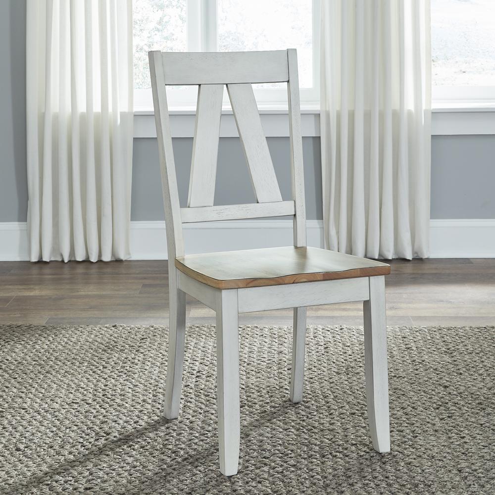 Splat Back Side Chair (RTA) - Set of 2 Farmhouse White. Picture 4