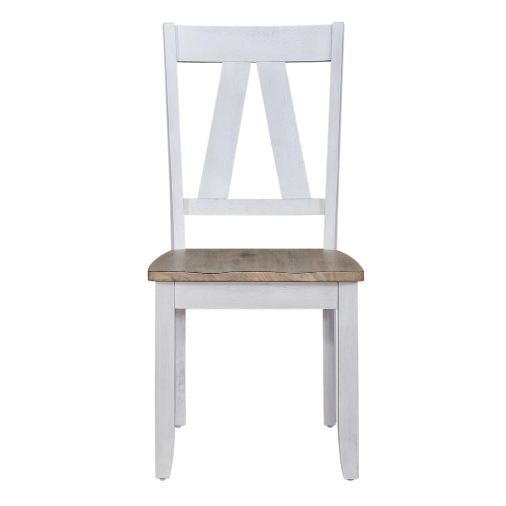 Splat Back Side Chair (RTA) - Set of 2 Farmhouse White. Picture 1