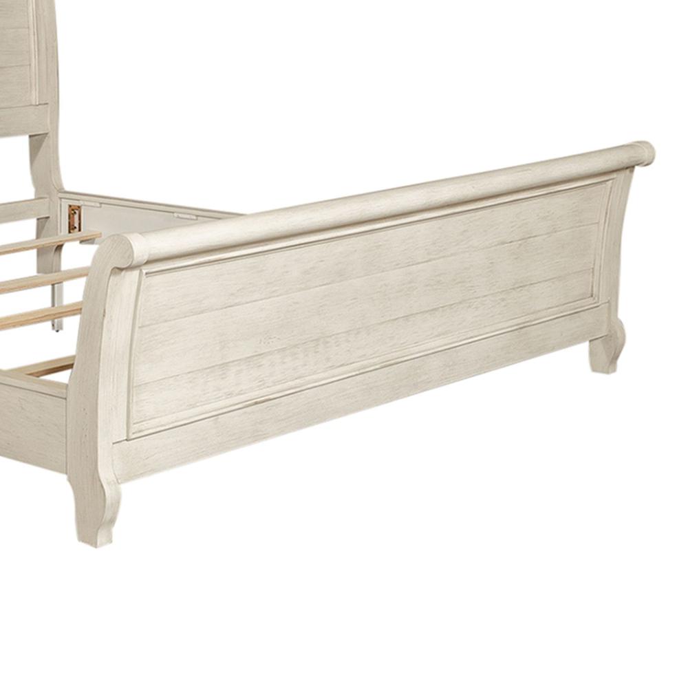Farmhouse Reimagined Sleigh Bed, Queen, Off-White. Picture 3