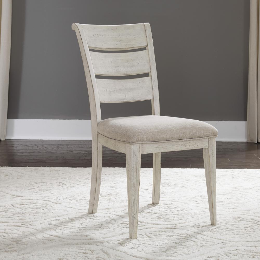 Ladder Back Upholstered Side Chair (RTA)-Set of 2. Picture 2