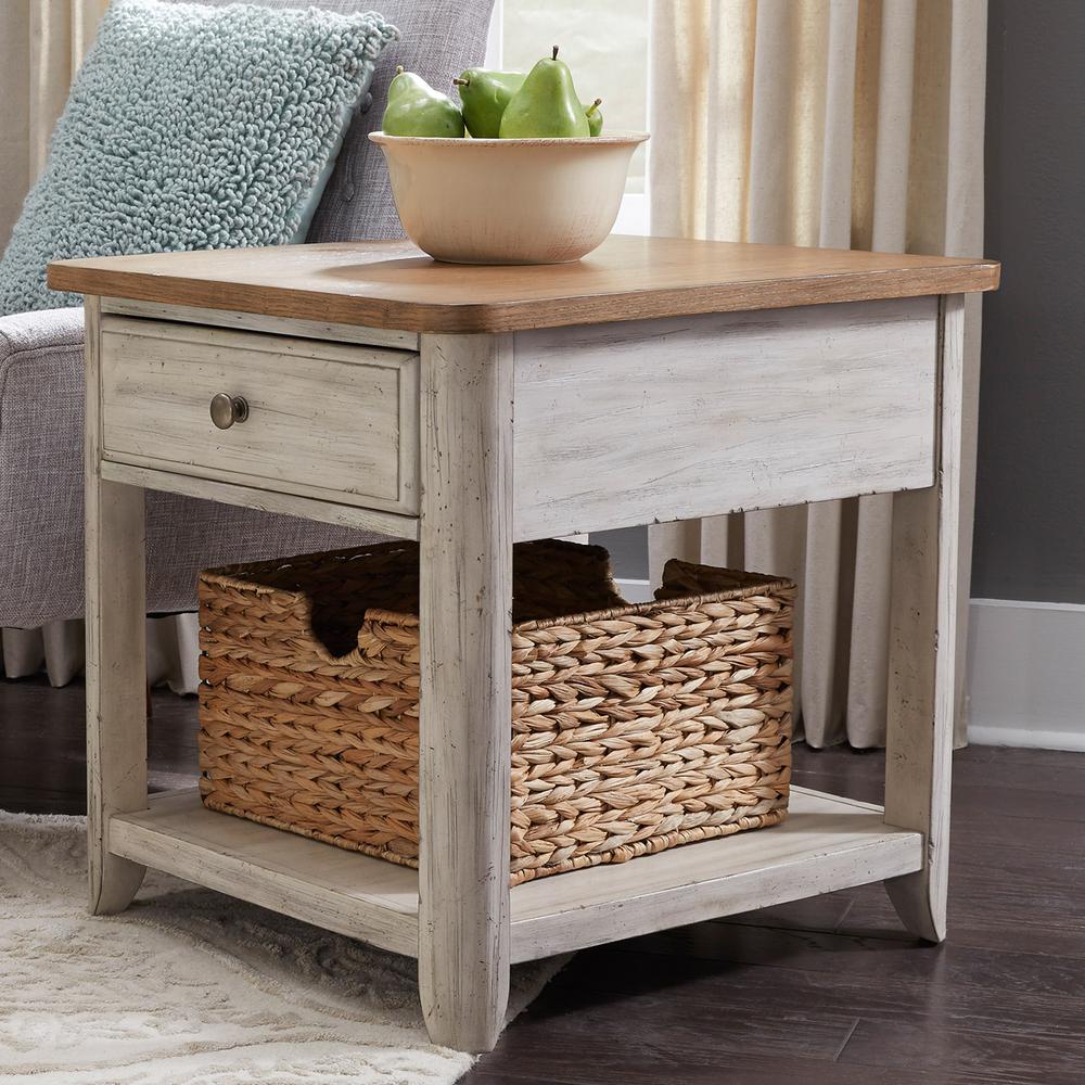 End Table with Basket. Picture 2