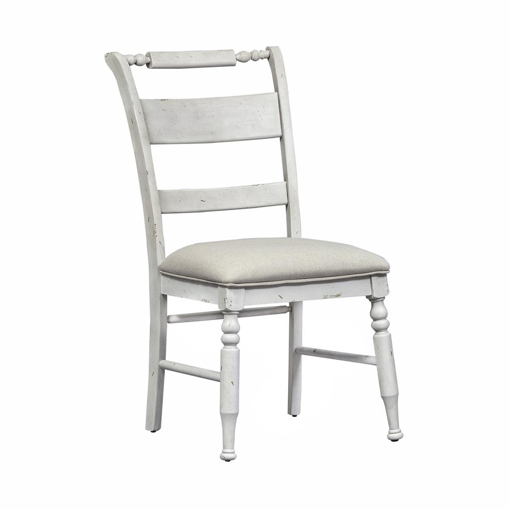 Slat Back Side Chair (RTA)-Set of 2 Traditional White. Picture 2