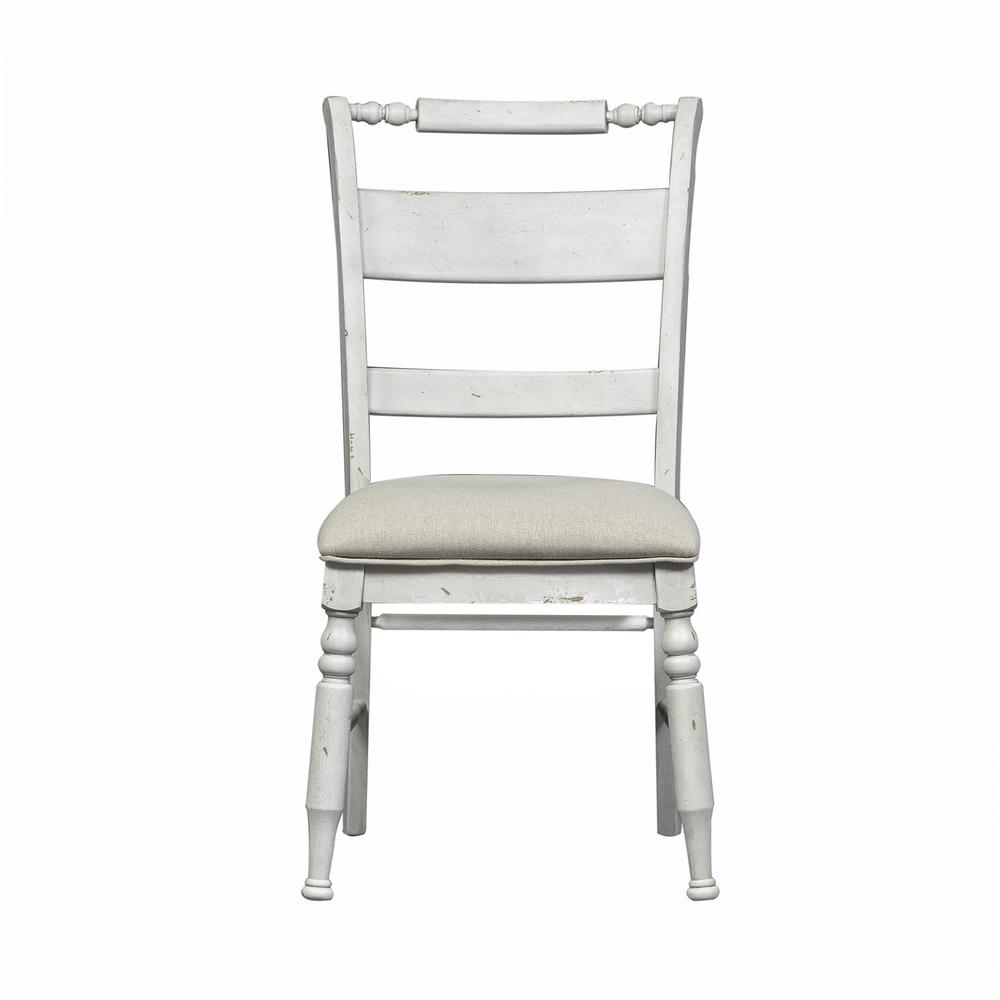 Slat Back Side Chair (RTA)-Set of 2 Traditional White. Picture 3