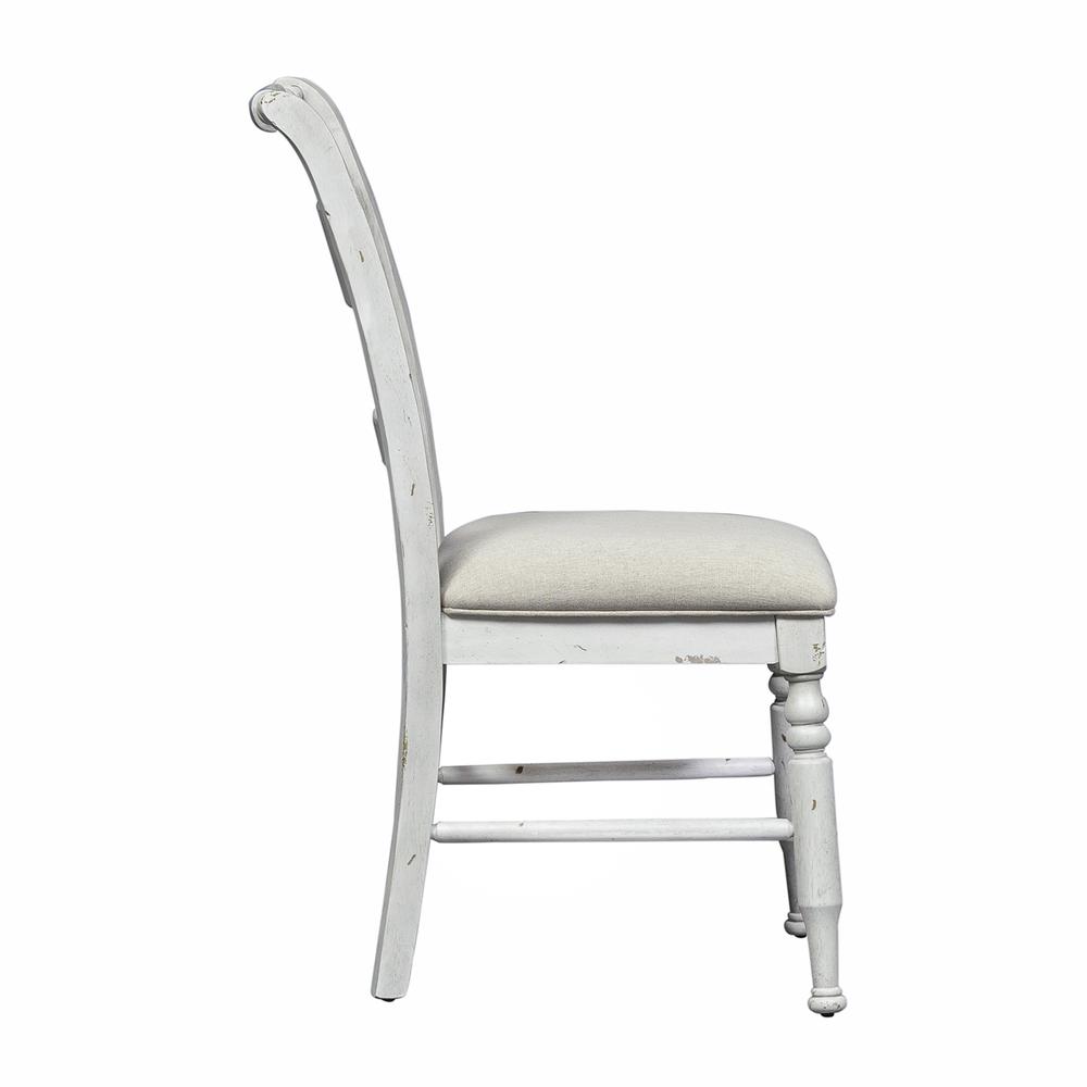 Slat Back Side Chair (RTA)-Set of 2 Traditional White. Picture 4