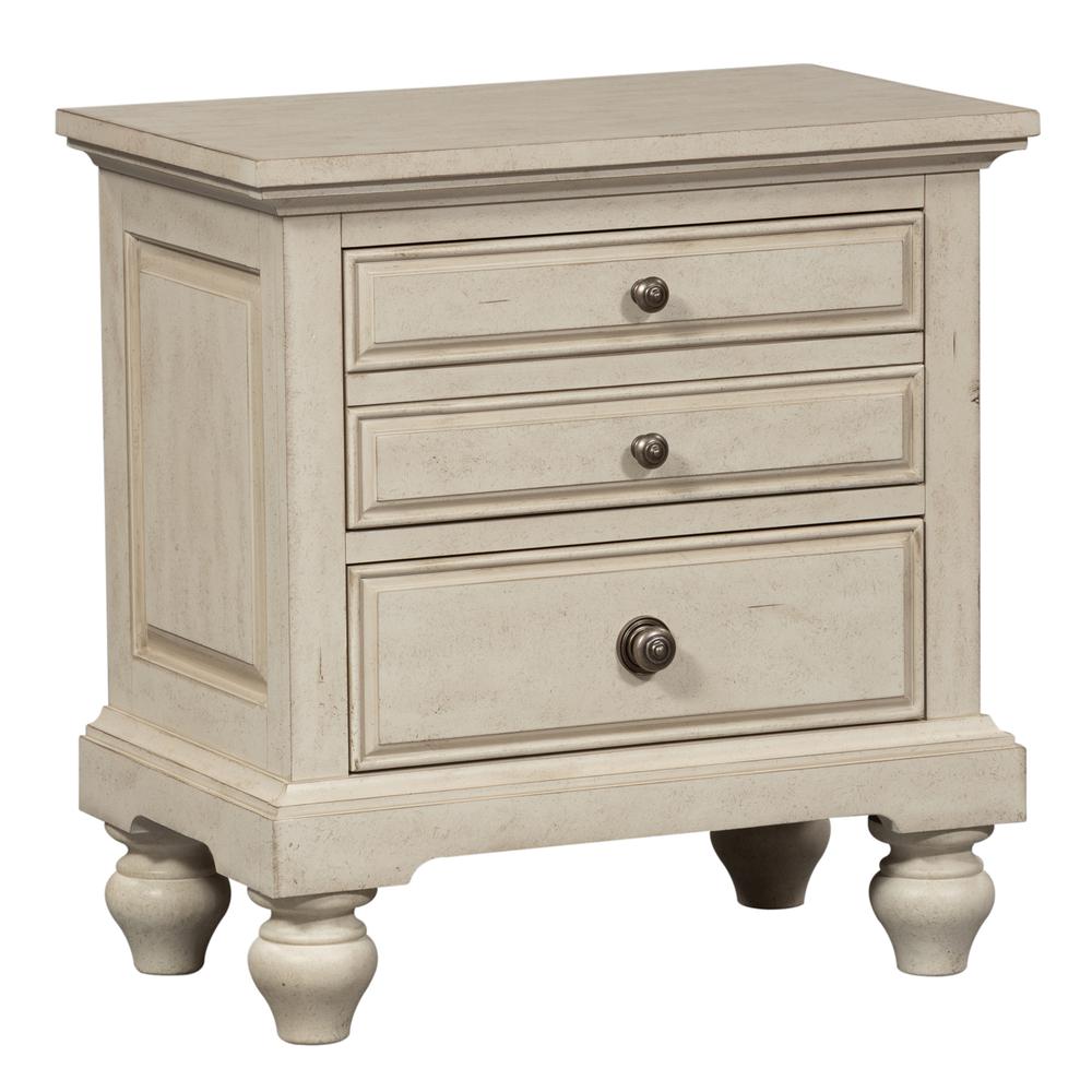 Night Stand, Antique White finish. Picture 1