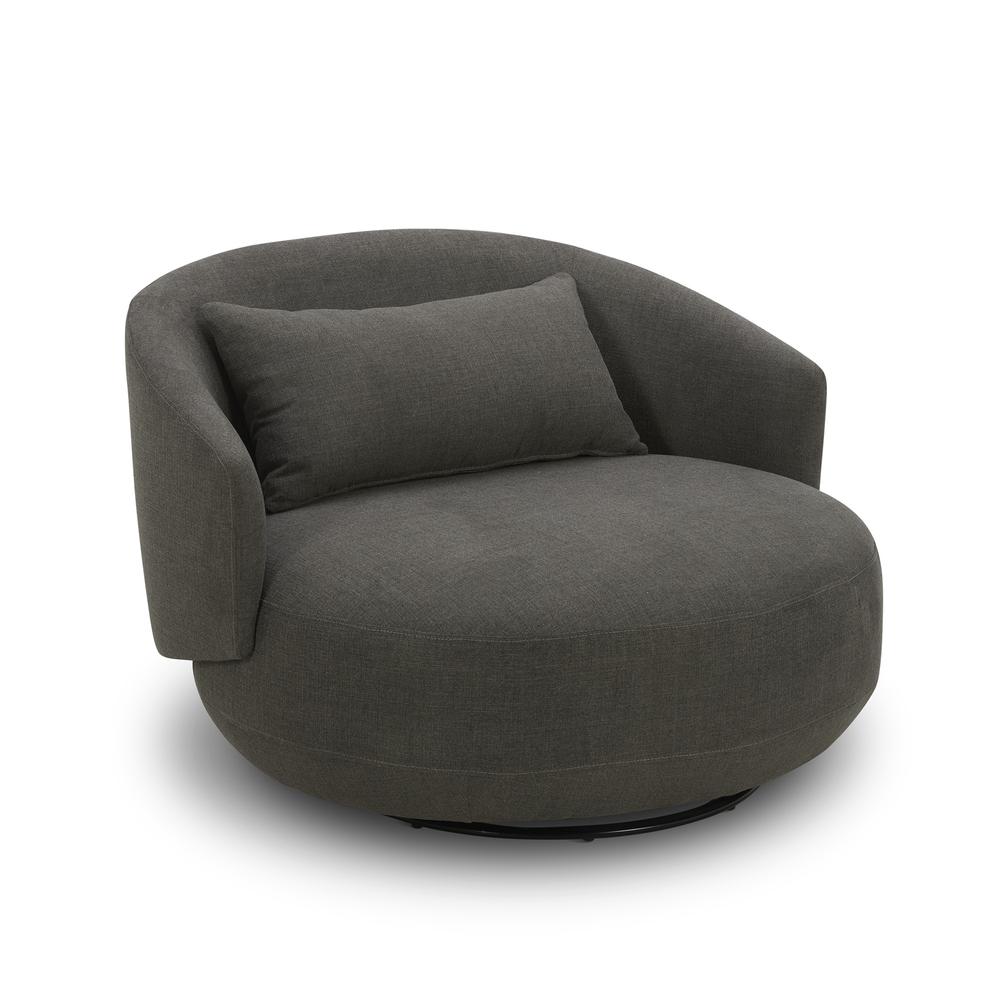 Uph Swivel Cuddler Chair - Charcoal Eclectic Multi. Picture 1