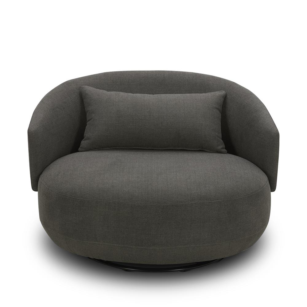 Uph Swivel Cuddler Chair - Charcoal Eclectic Multi. Picture 3