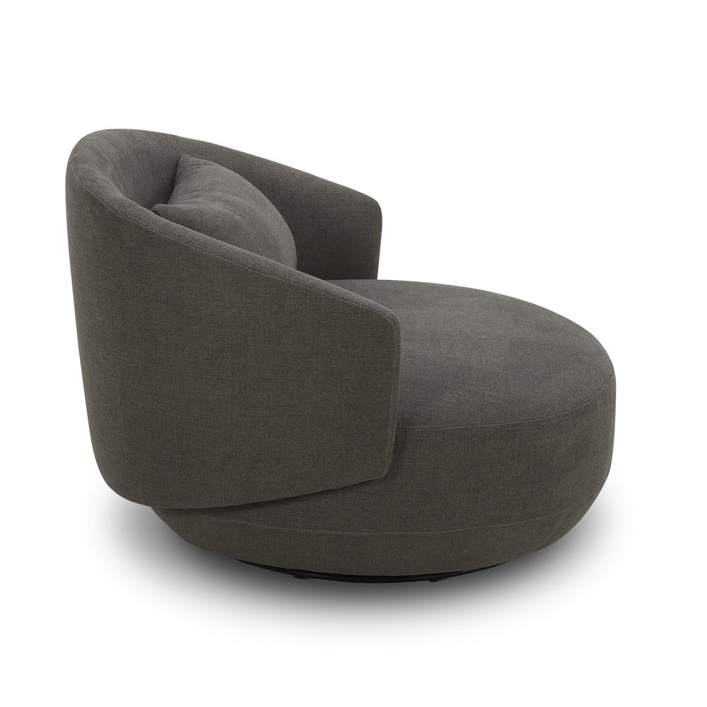 Uph Swivel Cuddler Chair - Charcoal Eclectic Multi. Picture 4