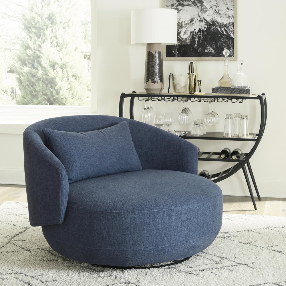 Uph Swivel Cuddler Chair - Midnight Eclectic Multi. Picture 2