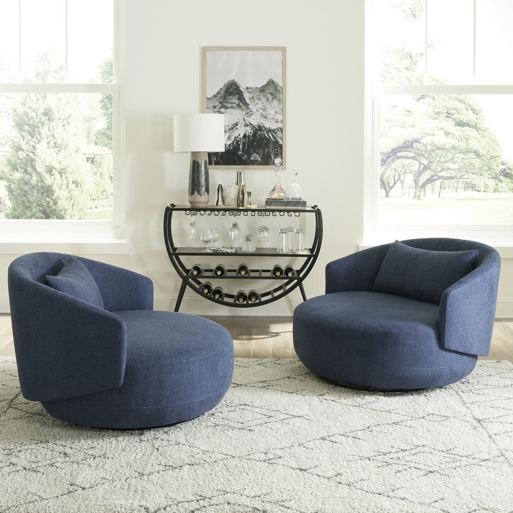 Uph Swivel Cuddler Chair - Midnight Eclectic Multi. Picture 10