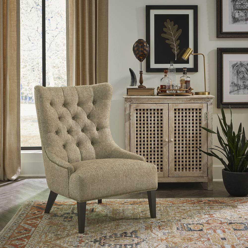 Upholstered Accent Chair - Cocoa Eclectic Multi. Picture 2