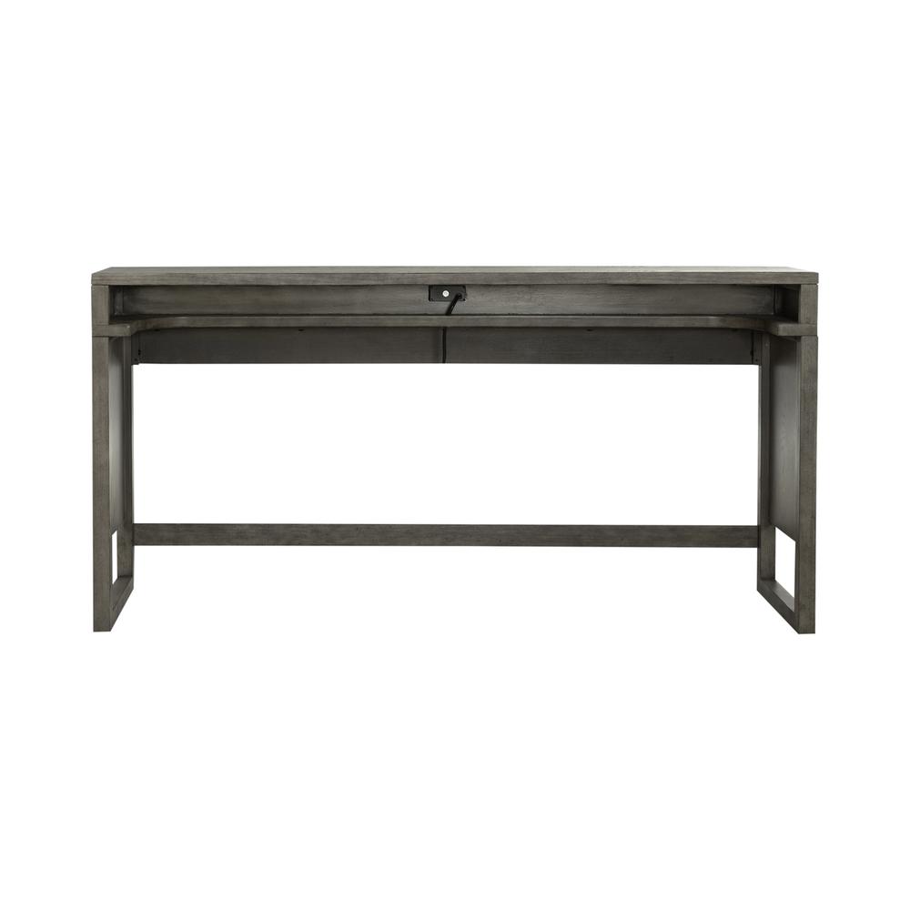 Liberty Furniture Bartlett Field Console Bar Table in Driftwood. Picture 3