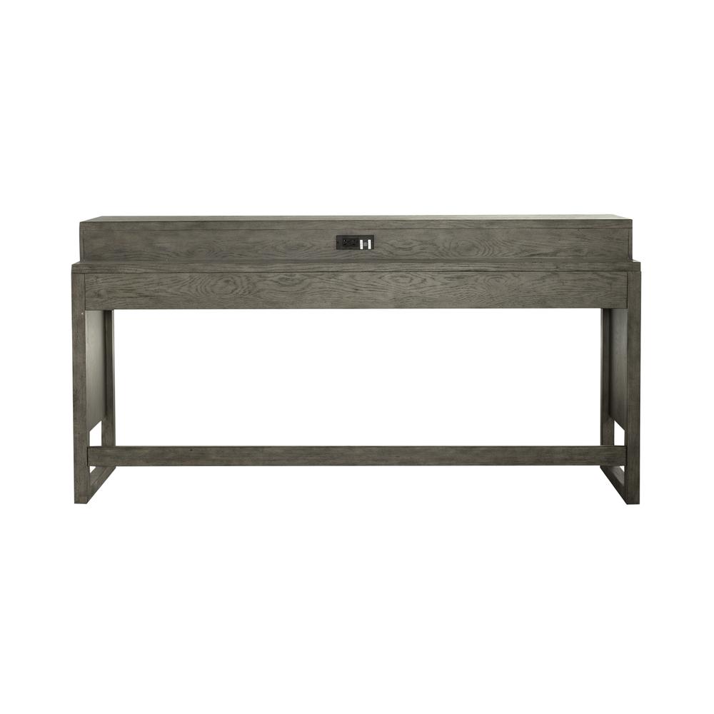 Liberty Furniture Bartlett Field Console Bar Table in Driftwood. Picture 5