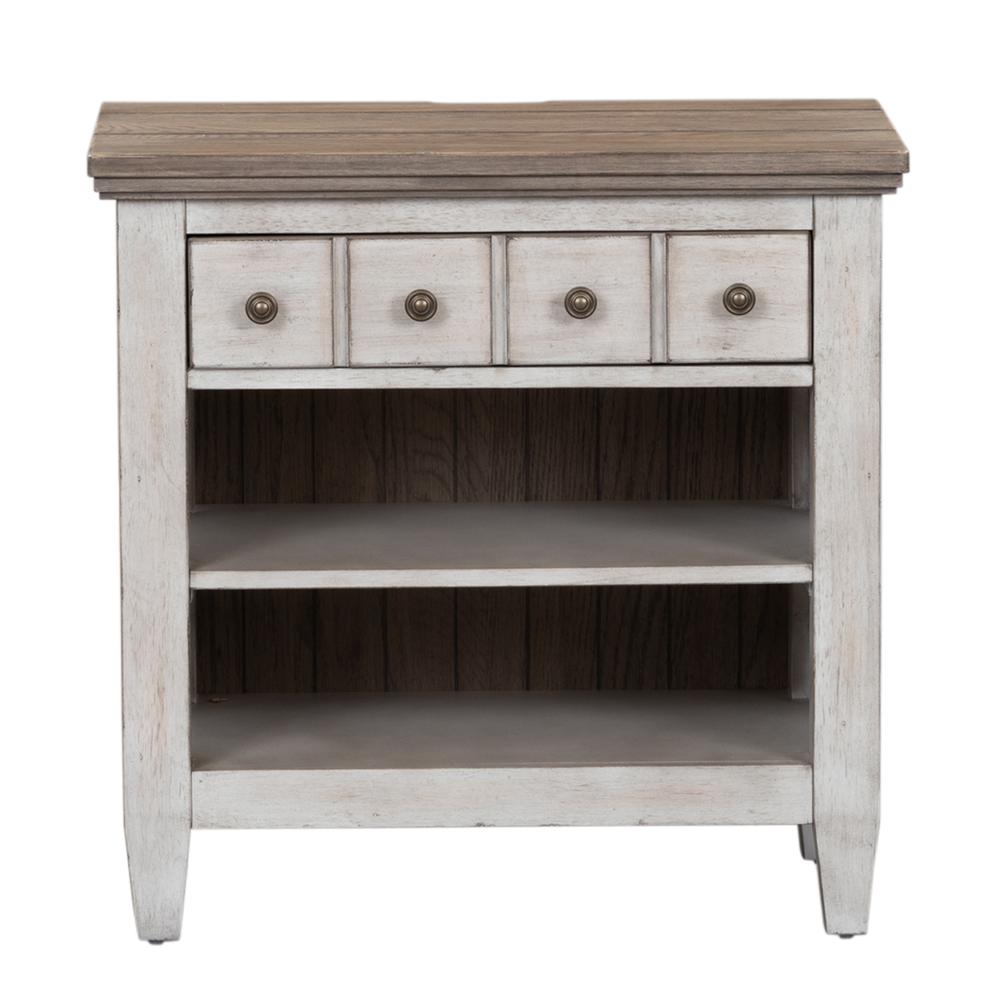 Heartland 1 Drawer Night Stand with Charging Station, Antique White. Picture 4