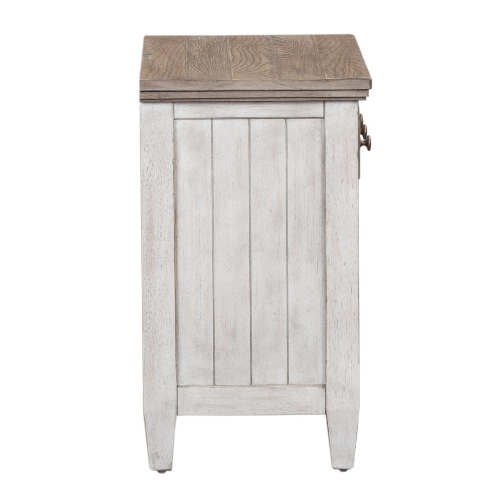 Heartland 1 Drawer Night Stand with Charging Station, Antique White. Picture 5