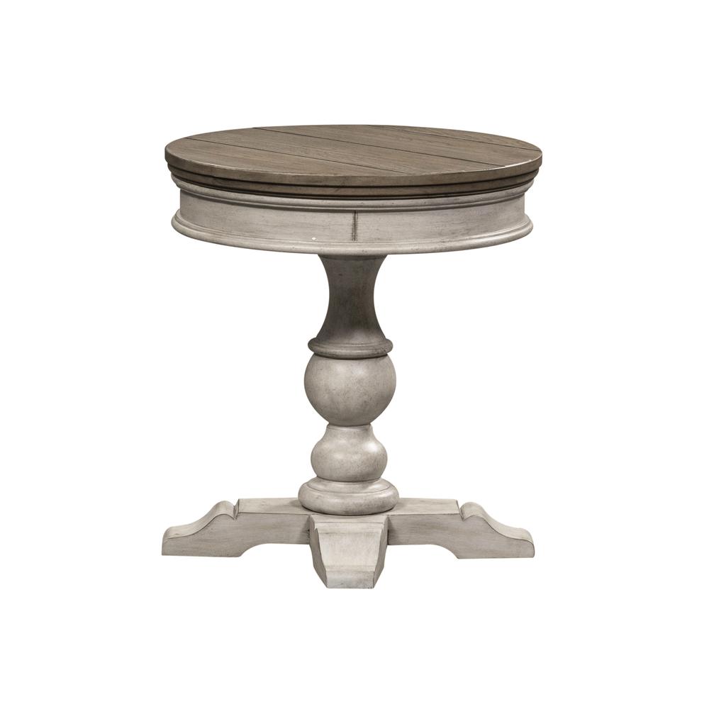 Round Pedestal Chair Side Table. Picture 3