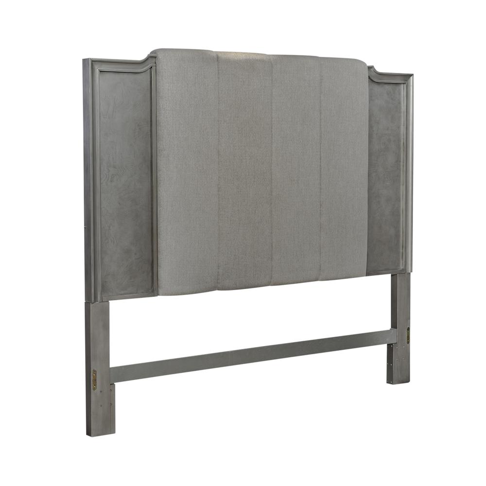King Uph Panel Headboard Contemporary Grey. Picture 5