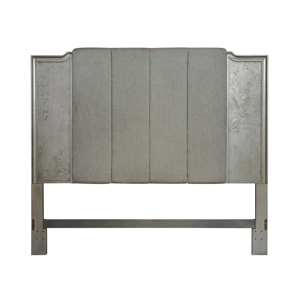 King Uph Panel Headboard Contemporary Grey. Picture 6