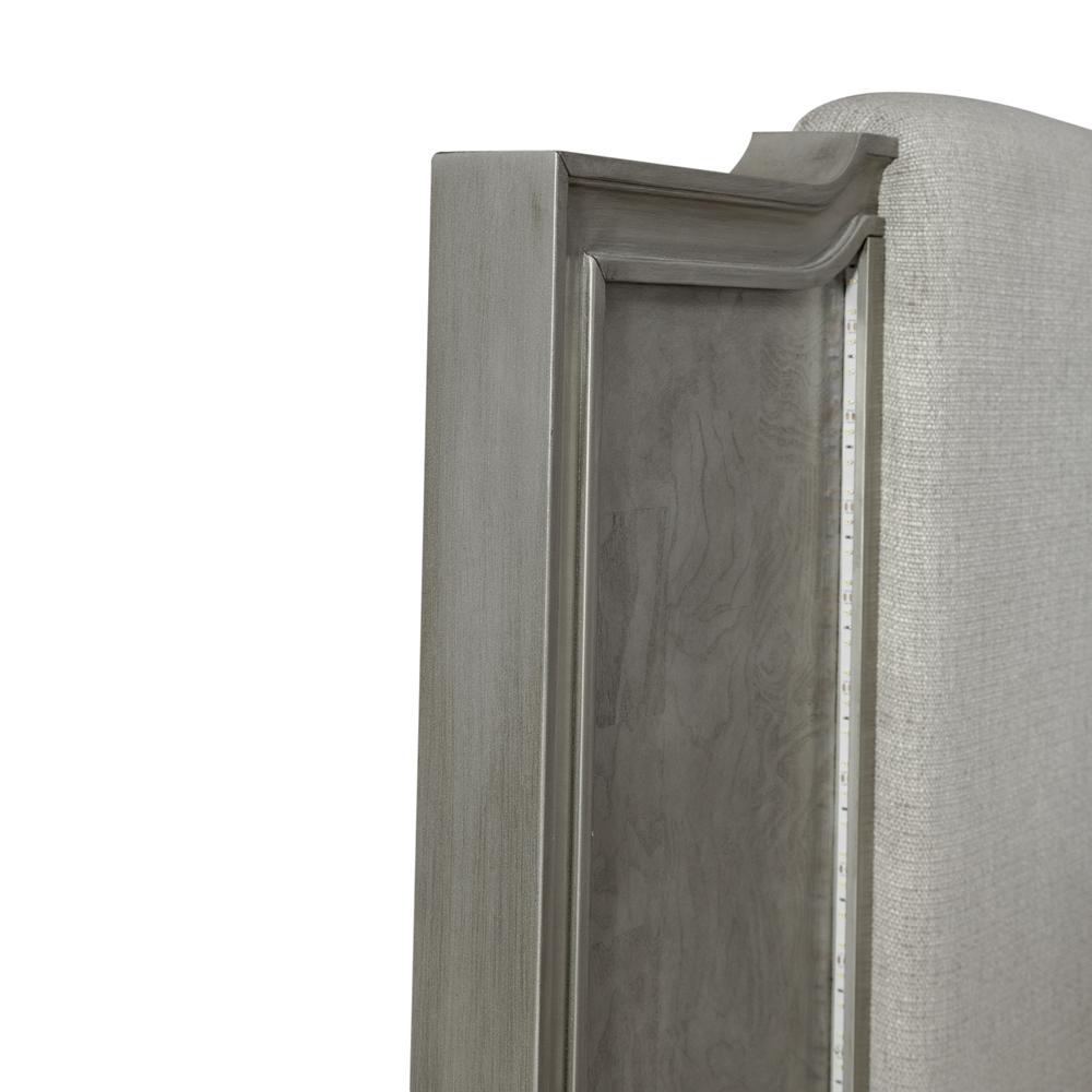 King Uph Panel Headboard Contemporary Grey. Picture 8