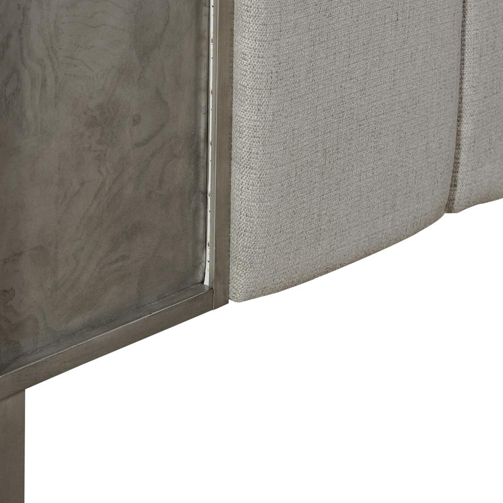 King Uph Panel Headboard Contemporary Grey. Picture 9