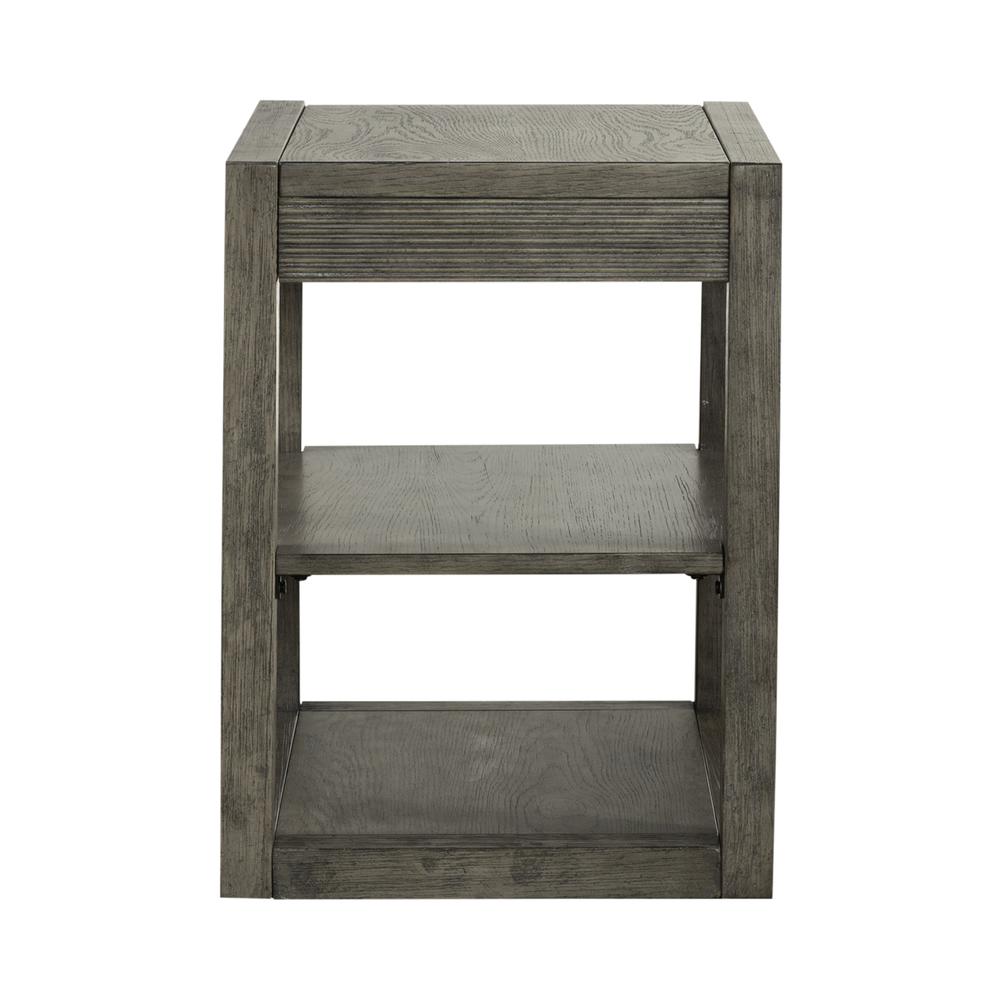 Chairside Table Contemporary Grey. Picture 3