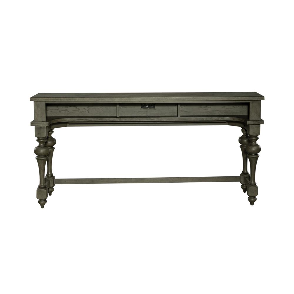 Liberty Furniture Americana Farmhouse Console Bar Table - Dusty Taupe. Picture 3